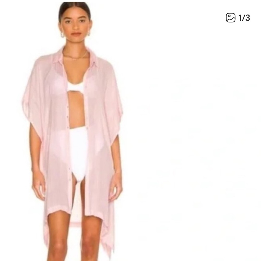 L*space Pink Coverup Button Up Size‎ Medium Large